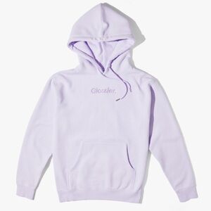 Glossier Embroidered Lavender Hoodie